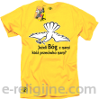 Gołąb Pokoju - Jeżeli Bóg z nami któź przeciwko nam ?-koszulka męska żółta 