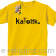 Katolik napis z symbolami - Koszulka dziecięca  żółta 