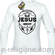 Jesus Army Odznaka - Longsleeve męski - biały