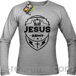 Jesus Army Odznaka - Longsleeve męski - melanż