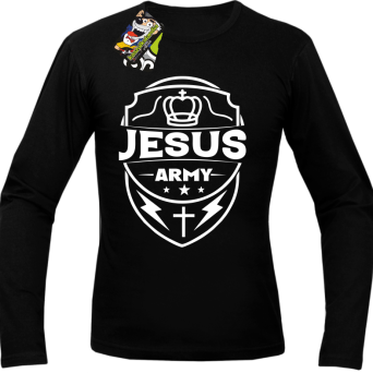 Jesus Army Odznaka - Longsleeve męski