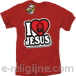 I love Jesus StickStyle - koszulka męska czerwona