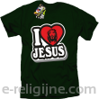 I love Jesus StickStyle - koszulka męska butelkowa