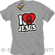 I love Jesus StickStyle - koszulka męska melanż 
