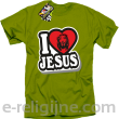 I love Jesus StickStyle - koszulka męska kiwi
