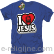 I love Jesus StickStyle - koszulka męska niebieska