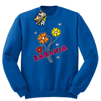 Babunia- kwiatuszki trzy - Bluza standard bez kaptura