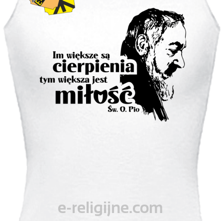 ﻿Im większe są cierpienia tym większa jest miłość ojciec PIO - Longsleeve dziecięcy biały 