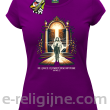 Nie lękajcie się otworzyć drzwi Chrystusowi Jan Paweł II - Koszulka damska fioletowy