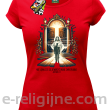 Nie lękajcie się otworzyć drzwi Chrystusowi Jan Paweł II - Koszulka damska czerwony