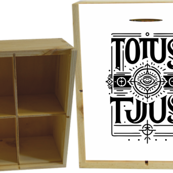 Totus Tuus - Skrzynka drewniana na herbatę