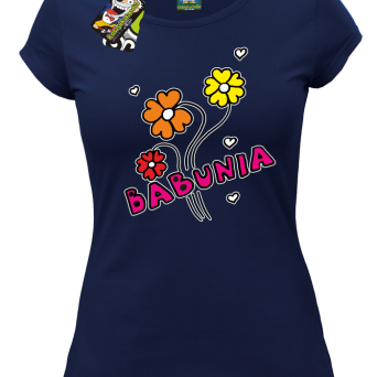 Babunia - kwiatuszki trzy- Koszulka damska 