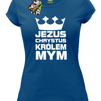 Jezus Chrystus Królem Mym - koszulka damska