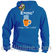 E=mc2 - energy = milk*coffee2 - Bluza z kapturem niebieska 