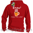 E=mc2 - energy = milk*coffee2 - Bluza z kapturem czerwona 