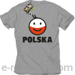 POLSKA Emotik dwukolorowy - Koszulka męska melanż 