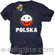POLSKA Emotik dwukolorowy - Koszulka męska granatowa 