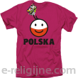 POLSKA Emotik dwukolorowy - Koszulka męska fuchsia 