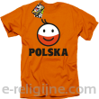 POLSKA Emotik dwukolorowy - Koszulka męska pomarańczowa 