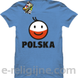 POLSKA Emotik dwukolorowy - Koszulka męska błękitna 