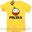 POLSKA Emotik dwukolorowy - Koszulka męska żółta 