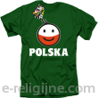 POLSKA Emotik dwukolorowy - Koszulka męska zielona 
