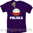POLSKA Emotik dwukolorowy - Koszulka męska fioletowa 