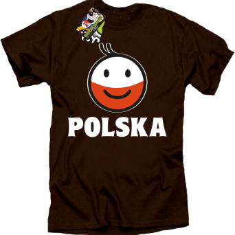 POLSKA Emotik dwukolorowy - Koszulka męska 