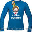 Jezus Kocha Wszystkich - Longsleeve męski - niebieska