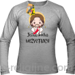 Jezus Kocha Wszystkich - Longsleeve męski - szara