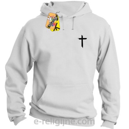 Symbol mały krzyż - bluza męska z kapturem