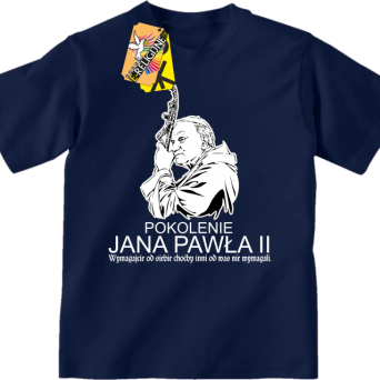 Pokolenie Jana Pawła II Wymagajcie od Siebie - koszulka dziecięca