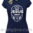 Jezus Army Odznaka - koszulka damska - granatowa