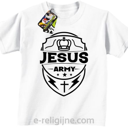 Jesus Army Odznaka - koszulka dziecięca - biała