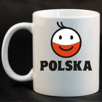 POLSKA Emotik dwukolorowy - Kubek ceramiczny