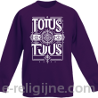 Totus Tuus - Bluza dziecięca bez kaptura fioletowy