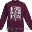 Totus Tuus - Bluza dziecięca bez kaptura bordowy