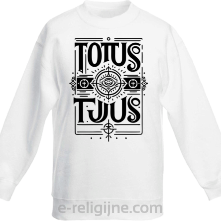 Totus Tuus - Bluza dziecięca bez kaptura biały