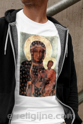 Obraz Matki Boskiej Częstochowskiej - koszulka męska