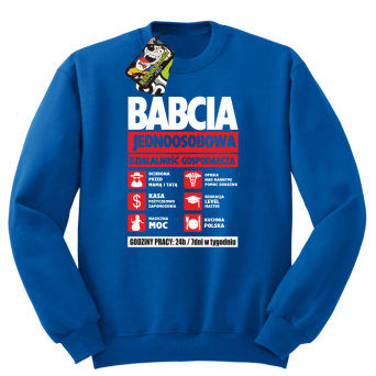 BABCIA - Jednoosobowa działalność gospodarcza - Bluza standard bez kaptura