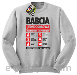 BABCIA - Jednoosobowa działalność gospodarcza - Bluza standard bez kaptura