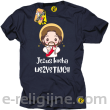 Jezus Kocha Wszystkich - koszulka męska - granatowa