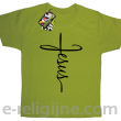 Jesus pisany krzyżem - koszulka Dziecięca -10