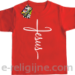 Jesus pisany krzyżem - koszulka Dziecięca -14