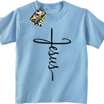 Jesus pisany krzyżem - koszulka Dziecięca