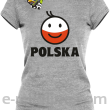 POLSKA Emotik dwukolorowy - Koszulka damska melanż 