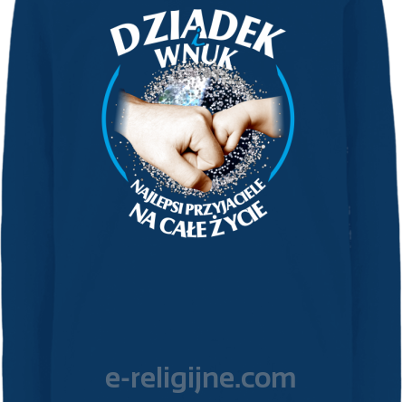 Dziadek i Wnuk - Najlepsi przyjaciele na całe życie - Longsleeve dziecięcy niebieski