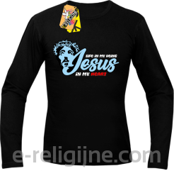 Life in my veins Jesus in my heart - Longsleeve męski