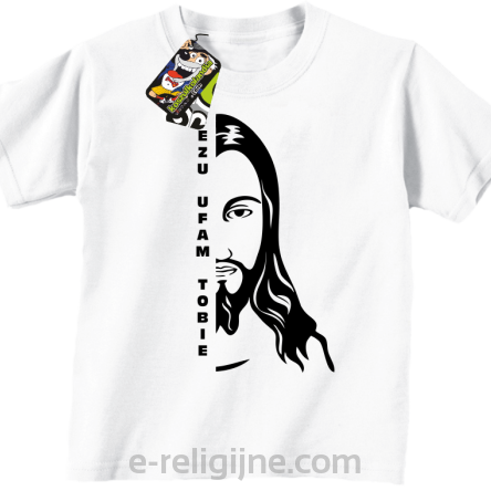 Jezu Ufam Tobie pół twarzy - koszulka męska -6