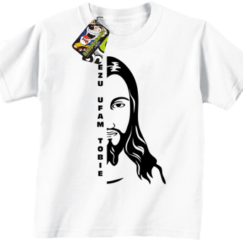 Jezu Ufam Tobie pół twarzy - koszulka męska